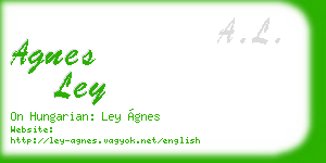 agnes ley business card